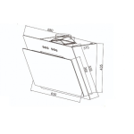 Kuzzo 德國德信 PH-680 70厘米 超靜超勁傾斜煙囪式抽油煙機 (黑晶玻璃面板)